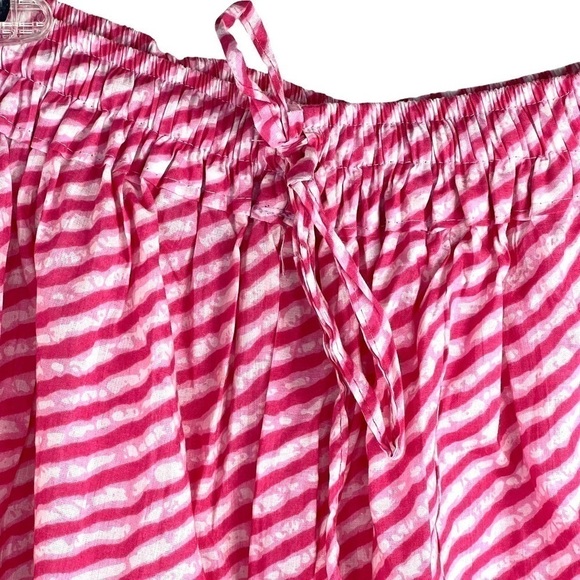 NEW- Extra Wide Leg Striped Print Relax Fit Harem Jogger Palazzo Pajama Pants - Picture 5 of 6